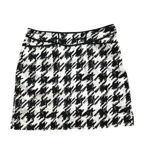 EP Pro Black and White Houndstooth Mini Skirt